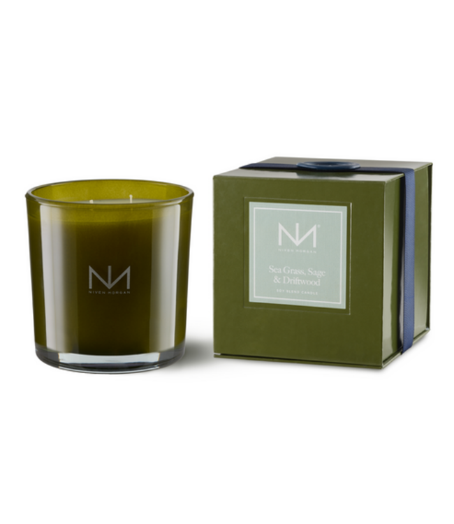 Sea Grass, Sage & Driftwood Double-Wick Candle