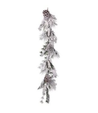 48" Snow Pine/Cedar Cone Winter Garland