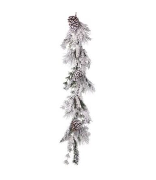 48" Snow Pine/Cedar Cone Winter Garland