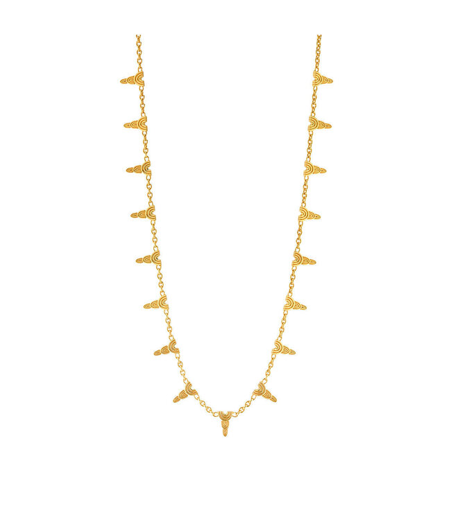 Cleopatra Ra Necklace, 16"+2" - Gold
