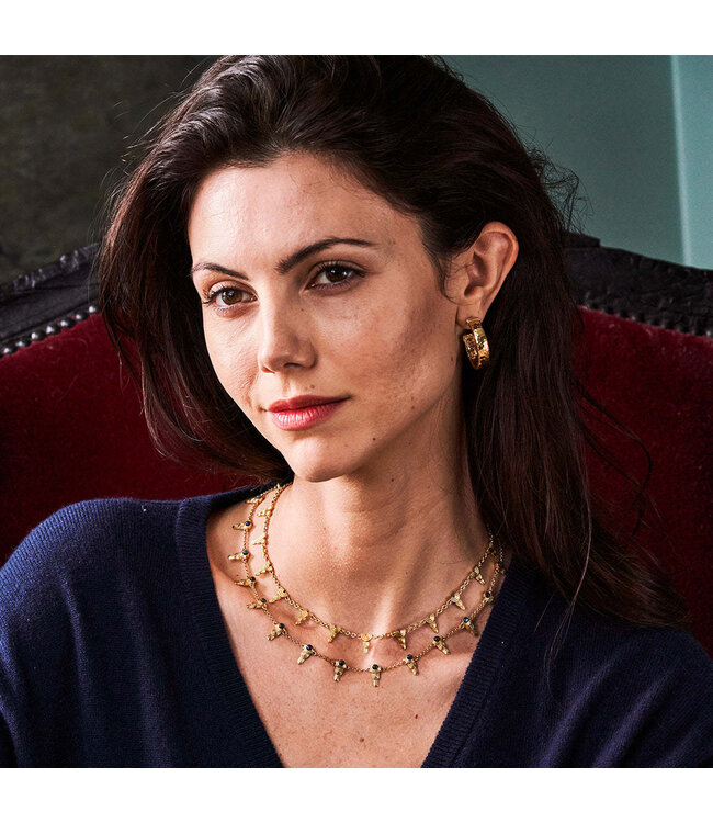 Cleopatra Ra Necklace, 16"+2" - Gold