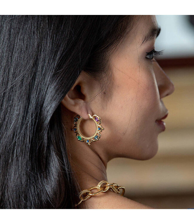 Contessa Hoop Earrings - Multi