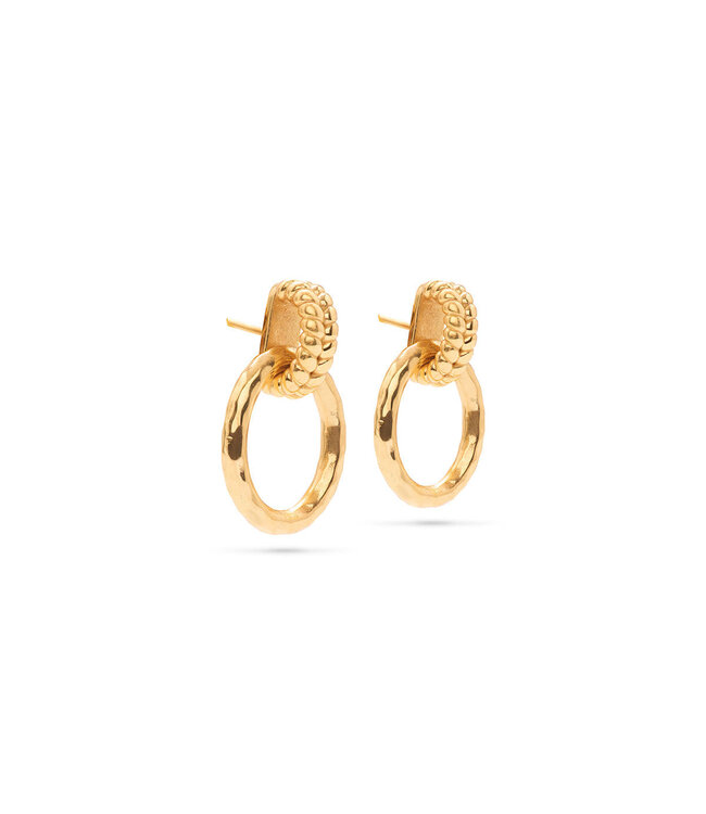 Cleopatra Regal Link Earrings - Gold