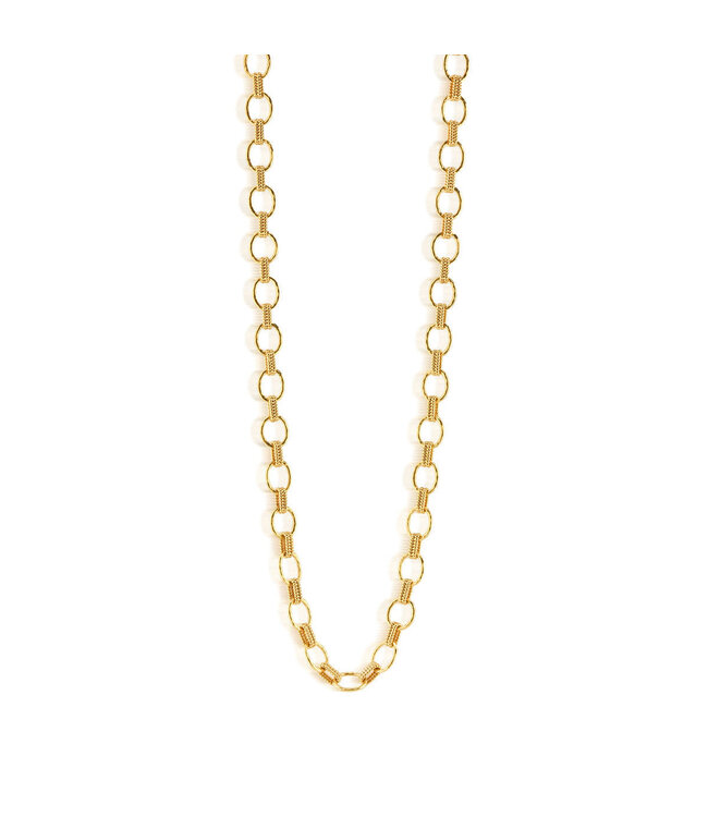 Cleopatra Small Link Necklace, 32" - Gold