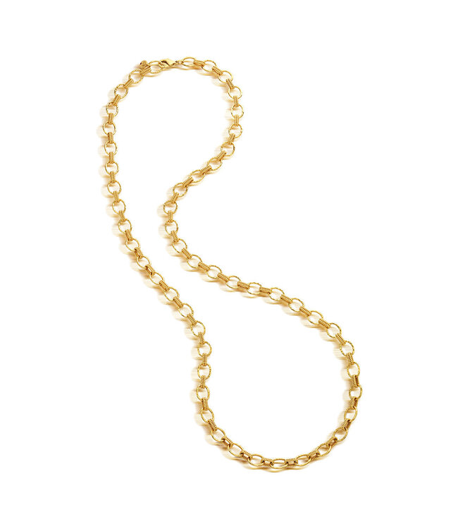 Cleopatra Small Link Necklace, 32" - Gold