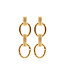 Cleopatra Regal Double Link Earrings - Gold