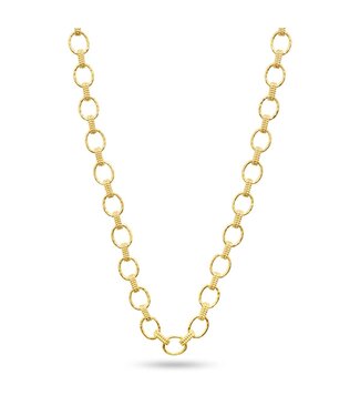 Cleopatra Small Link Necklace, 16+2" - Gold