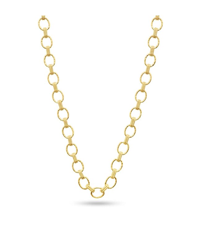 Cleopatra Small Link Necklace, 16+2" - Gold