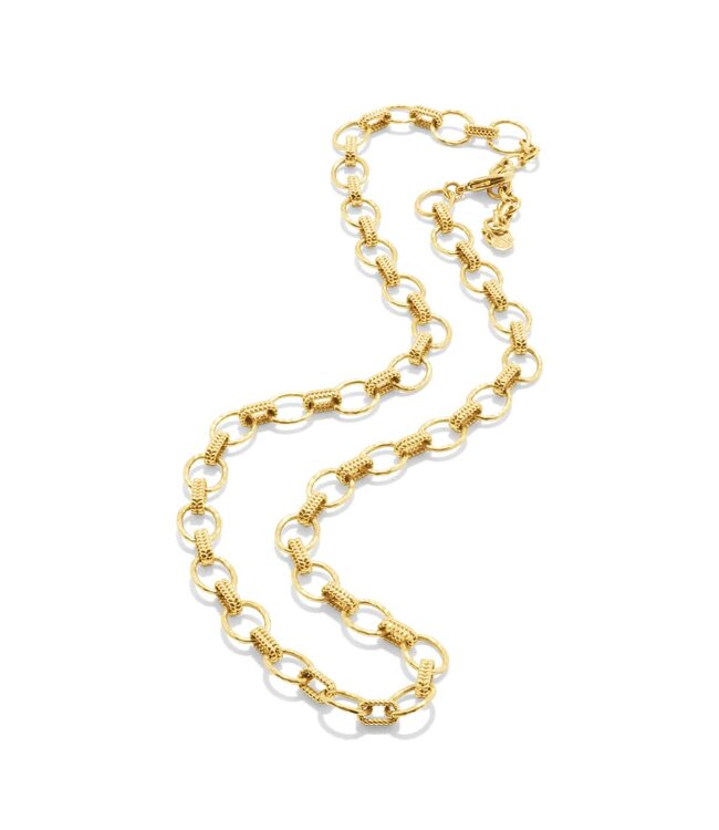 Cleopatra Small Link Necklace, 16+2" - Gold