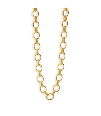 Cleopatra Regal Link Necklace, 32" - Gold