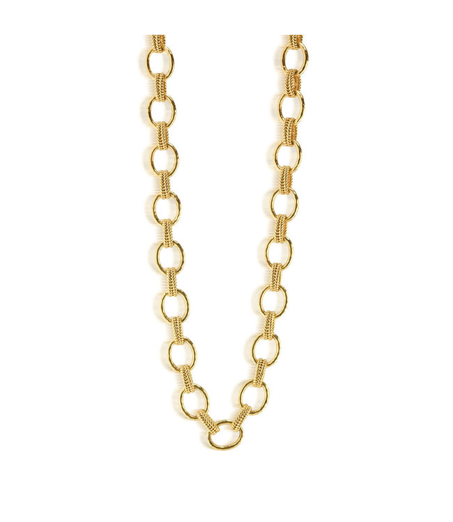 Cleopatra Regal Link Necklace, 32" - Gold