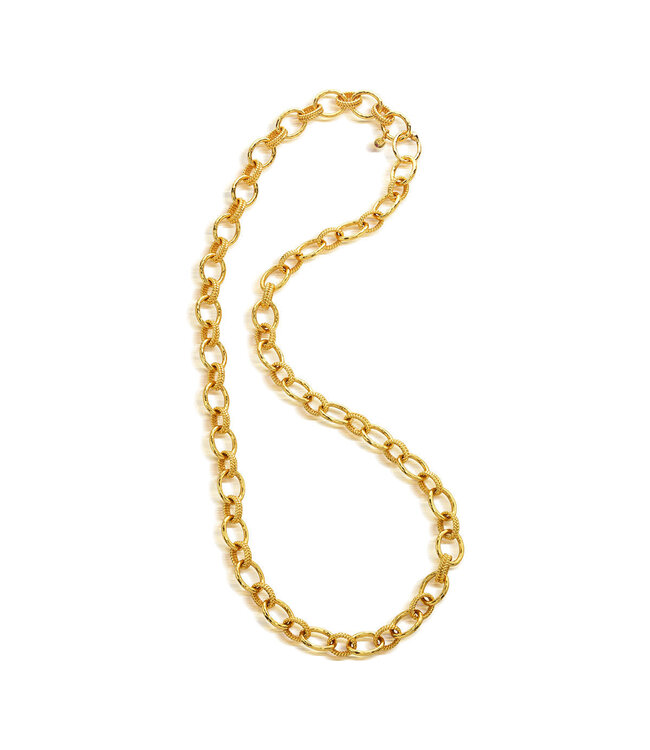 Cleopatra Regal Link Necklace, 32" - Gold
