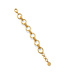 Cleopatra Regal Link Bracelet, 7+1.5" - Gold