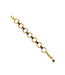 Cleopatra Grande Link Bracelet, 7"+1.5" - Gold/Midnight