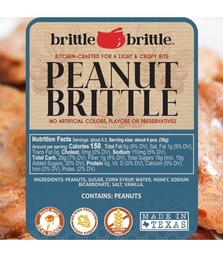Gourmet Peanut Brittle 5 oz. Bag
