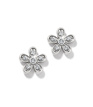 BRIGHTON Enchanting Flower Silver Post Earrings