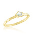 Single SS Star Gold Layers Ring