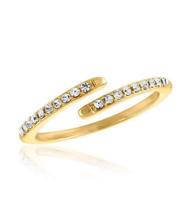 Wrap CZ Gold Layers Ring