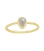 Teardrop Pearl Gold Layers Ring