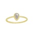Teardrop Pearl Gold Layers Ring