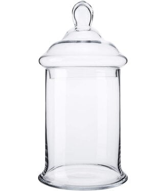 D6.5''H13'' Glass Apothecary Jar With Lid