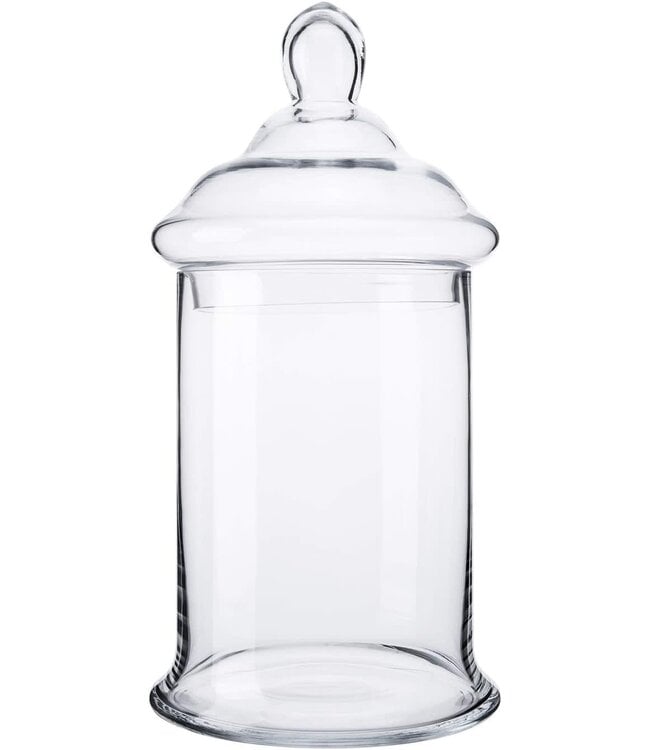D6.5''H13'' Glass Apothecary Jar With Lid