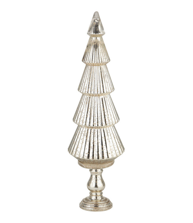 Mercury Glass Christmas Tree on Pedestal
