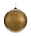 6" Plastic Ball Ornament Gold Antique