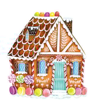 HESTER & COOK Die-Cut Gingerbread House Placemat