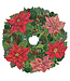 HESTER & COOK Die - Out Poinsettia Wreath Placemat