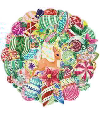 HESTER & COOK Die-Cut Yuletide Treasure Wreath Placemat
