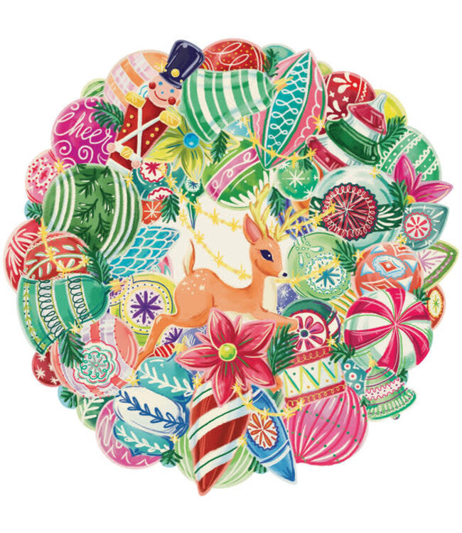 HESTER & COOK Die-Cut Yuletide Treasure Wreath Placemat