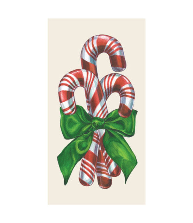 HESTER & COOK Candy Cane Guest Napkin