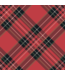 HESTER & COOK Red Plaid Cocktail Napkins