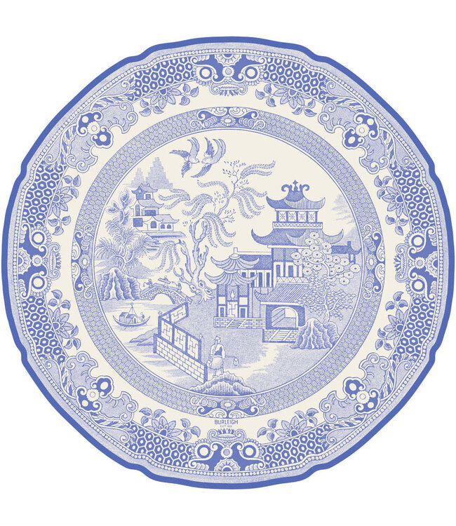 HESTER & COOK Die-cut Blue Willow Plate Placemat