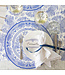 HESTER & COOK Die-cut Blue Willow Plate Placemat