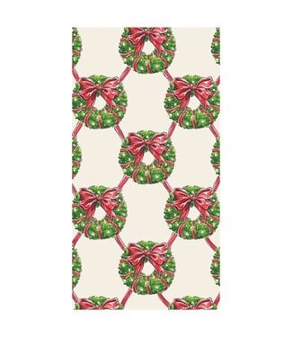 HESTER & COOK Holiday Wreath Guest Napkin