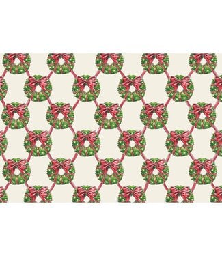 HESTER & COOK Holiday Wreath Lattice Placemat