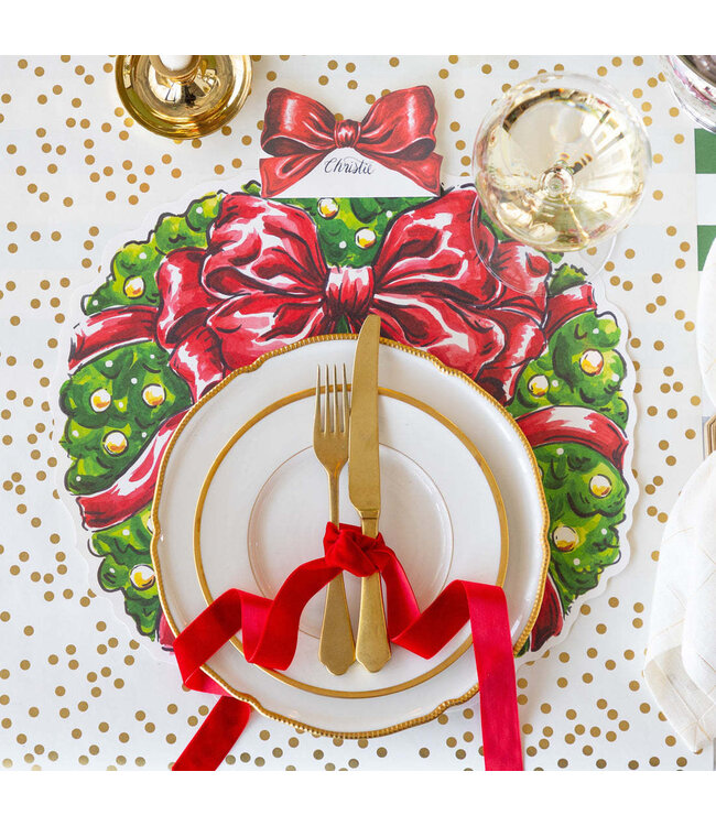 HESTER & COOK Die-cut Holiday Wreath Placemat