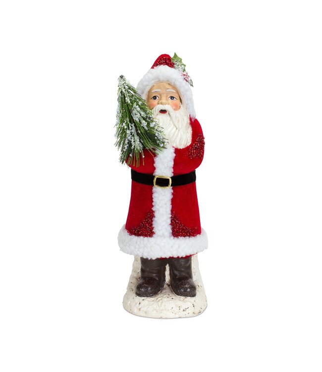 Santa 12.25”H Paper Pulp