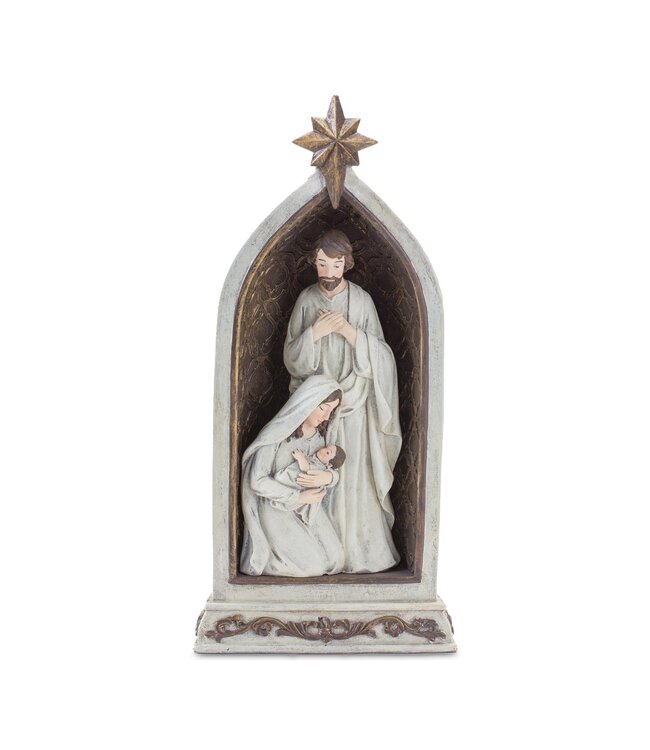Resin Holy Family In Arch
