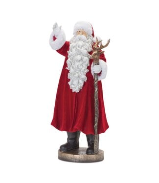 25.5”H Santa With Walking Stick