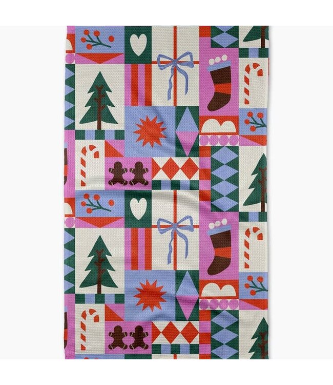 GEOMETRY Holiday Tea Towel