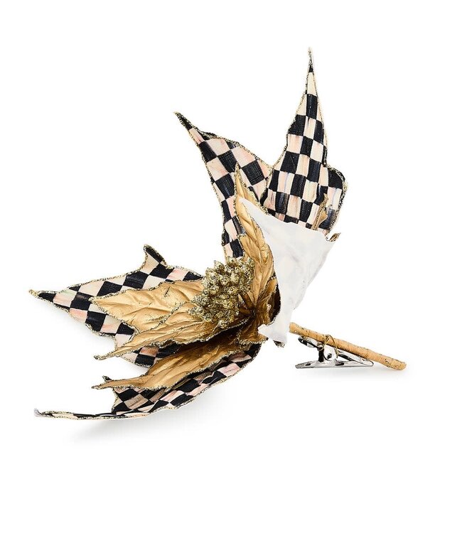 MACKENZIE CHILDS Courtly Noel Poinsettia Clip