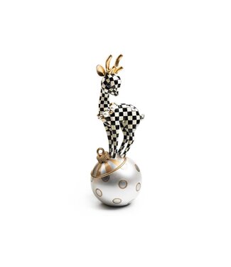 MACKENZIE CHILDS Courtly Check Deary Deer On Ornament - Gold