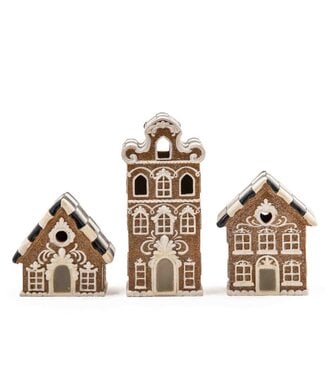 MACKENZIE CHILDS Gingerbread Illuminated Mini House - Sold Individually