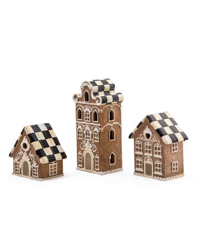 MACKENZIE CHILDS Gingerbread Illuminated Mini House - Sold Individually