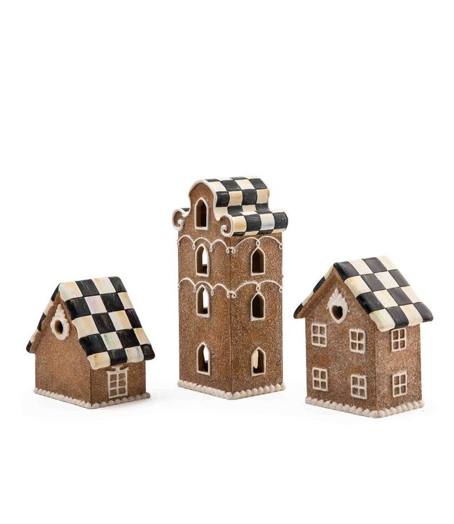 MACKENZIE CHILDS Gingerbread Illuminated Mini House - Sold Individually