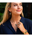 Scarab Petite Drop Earrings - Blue Labradorite/Black Agate