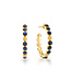 Berry Gem Medium Hoop Earrings - Blue Labradorite